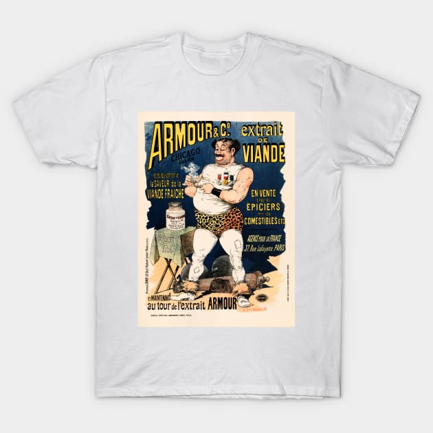 ARMOUR & CO Meat Extract Beverage Drink Vintage French Advertisement T-Shirt by vintageposters